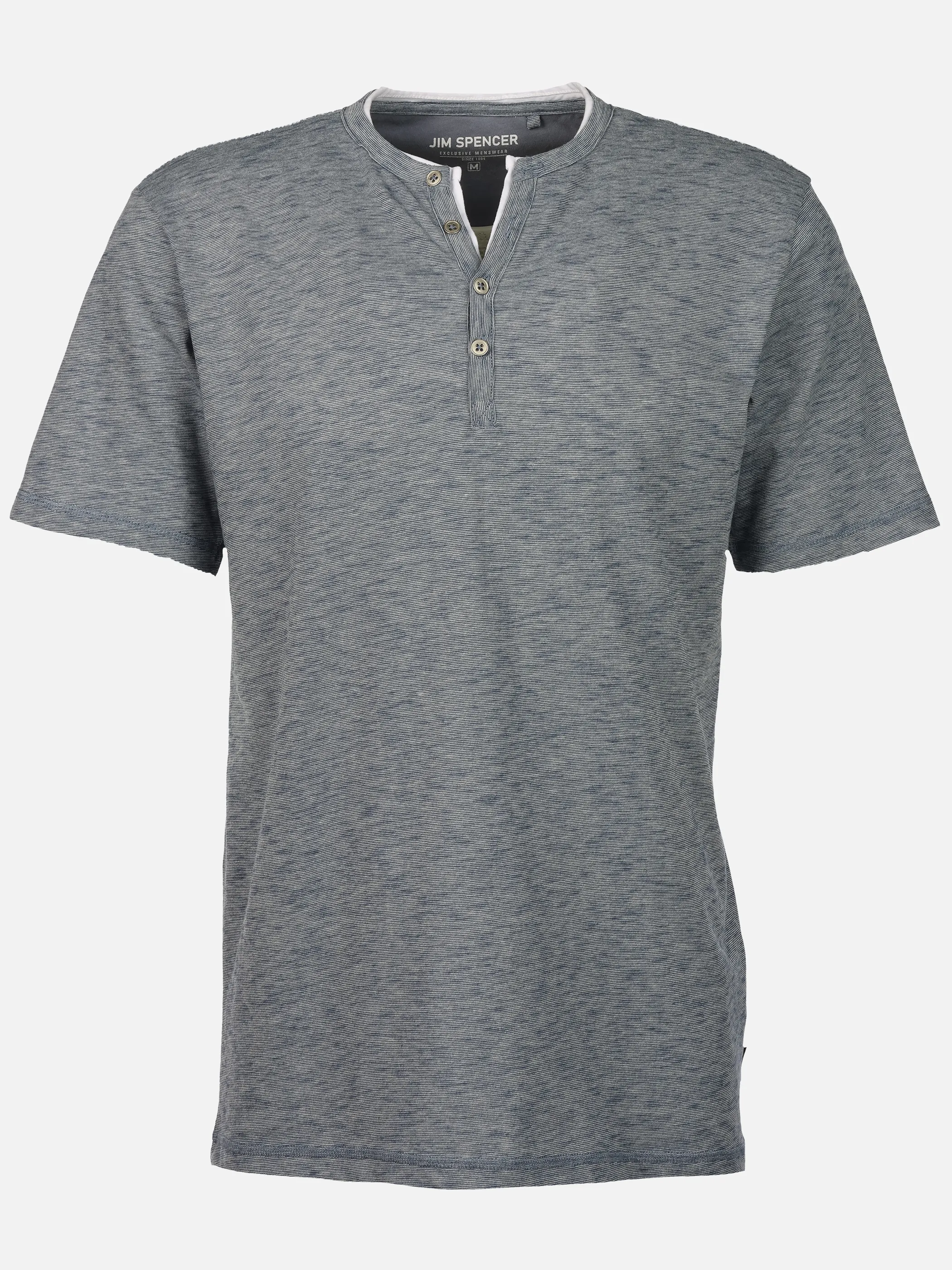 Jim Spencer He. Henleyshirt 1/2 Arm grindle Blau 922459 NAVY 1